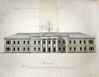 А.Е. Штауберт. Фасад Гатчинского госпиталя, 1820 год